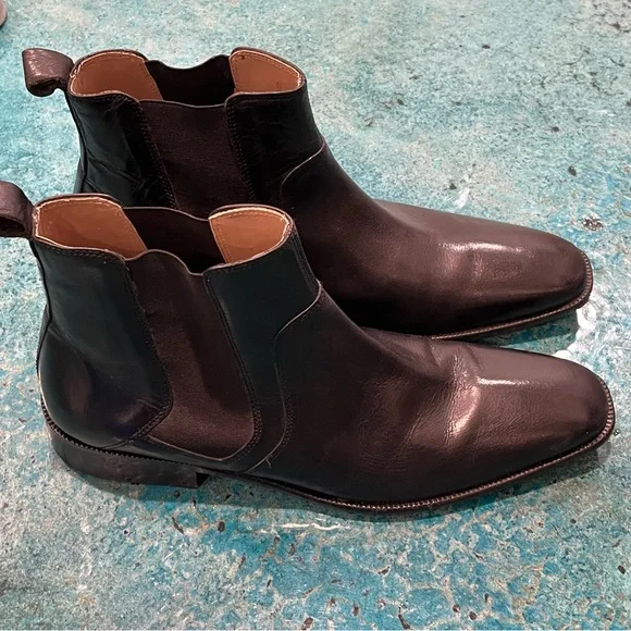 Giorgio Brutini 10.5 Black Leather Ankle Boots - Picture 2 of 8